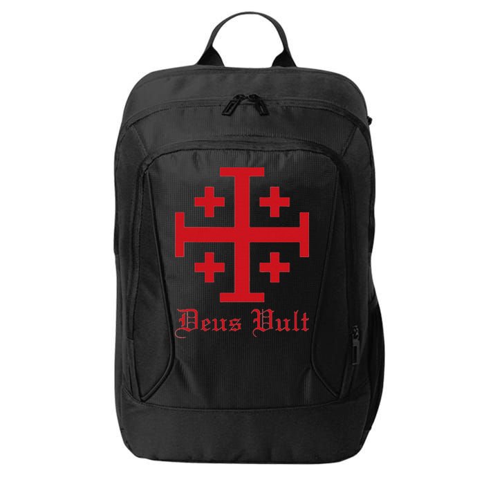 Deus Vult Jerusalem Cross Order Of The Holy Sepulchre Knight City Backpack