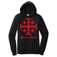 Deus Vult Jerusalem Cross Order Of The Holy Sepulchre Knight Women's Pullover Hoodie