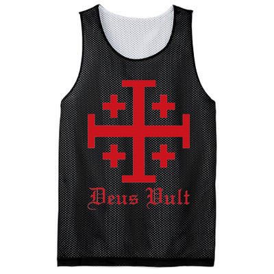 Deus Vult Jerusalem Cross Order Of The Holy Sepulchre Knight Mesh Reversible Basketball Jersey Tank