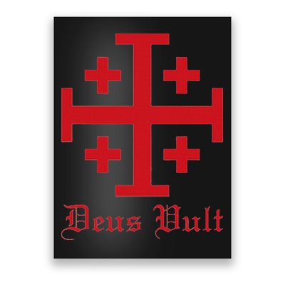 Deus Vult Jerusalem Cross Order Of The Holy Sepulchre Knight Poster