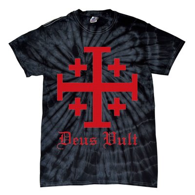 Deus Vult Jerusalem Cross Order Of The Holy Sepulchre Knight Tie-Dye T-Shirt