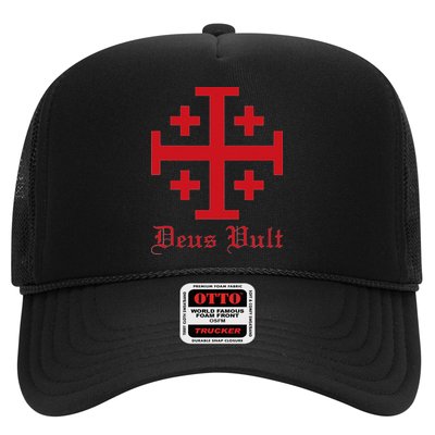 Deus Vult Jerusalem Cross Order Of The Holy Sepulchre Knight Trucker Hat