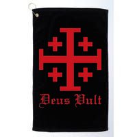 Deus Vult Jerusalem Cross Order Of The Holy Sepulchre Knight Golf Towel