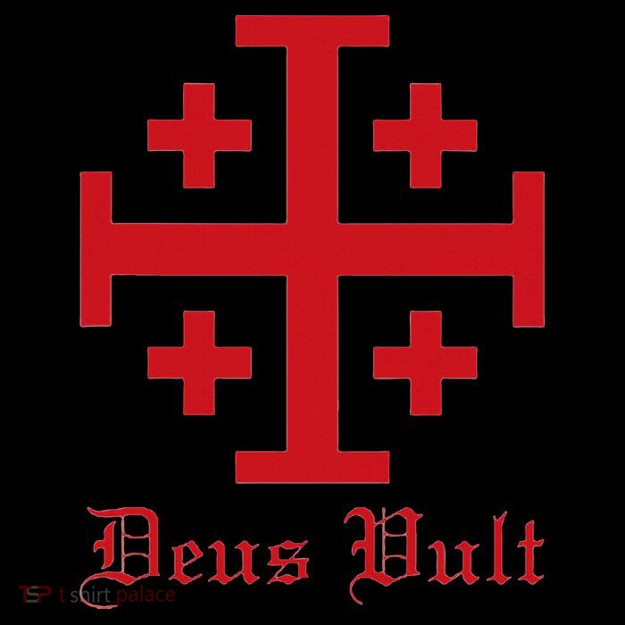 Deus Vult Jerusalem Cross Order Of The Holy Sepulchre Knight Womens T-Shirt