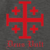Deus Vult Jerusalem Cross Order Of The Holy Sepulchre Knight Vector Backpack