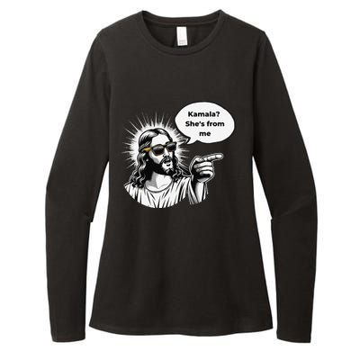 Divine Vote Jesus & Kamala Womens CVC Long Sleeve Shirt