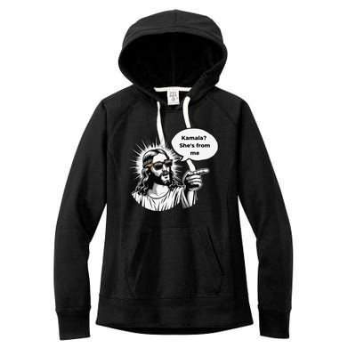 Divine Vote Jesus & Kamala Women's Fleece Hoodie