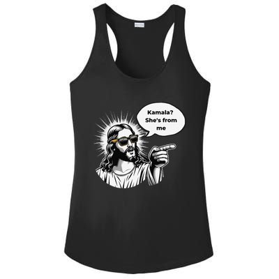 Divine Vote Jesus & Kamala Ladies PosiCharge Competitor Racerback Tank