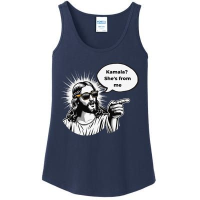 Divine Vote Jesus & Kamala Ladies Essential Tank