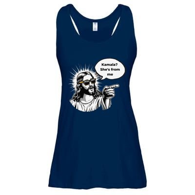 Divine Vote Jesus & Kamala Ladies Essential Flowy Tank