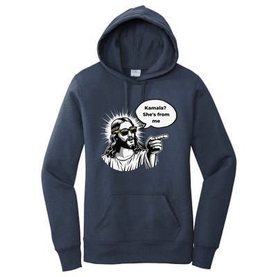 Divine Vote Jesus & Kamala Women's Pullover Hoodie