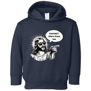 Divine Vote Jesus & Kamala Toddler Hoodie