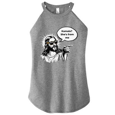 Divine Vote Jesus & Kamala Women's Perfect Tri Rocker Tank