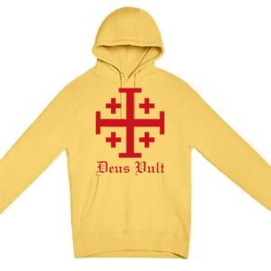 Deus Vult Jerusalem Cross Order Of The Holy Sepulchre Knight Premium Pullover Hoodie