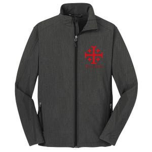 Deus Vult Jerusalem Cross Order Of The Holy Sepulchre Knight Core Soft Shell Jacket