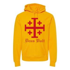 Deus Vult Jerusalem Cross Order Of The Holy Sepulchre Knight Premium Hoodie