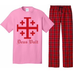 Deus Vult Jerusalem Cross Order Of The Holy Sepulchre Knight Pajama Set