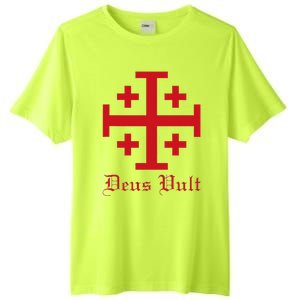 Deus Vult Jerusalem Cross Order Of The Holy Sepulchre Knight Tall Fusion ChromaSoft Performance T-Shirt