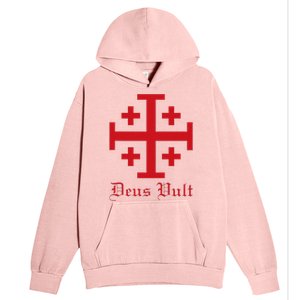 Deus Vult Jerusalem Cross Order Of The Holy Sepulchre Knight Urban Pullover Hoodie