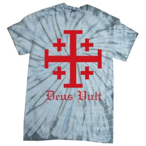 Deus Vult Jerusalem Cross Order Of The Holy Sepulchre Knight Tie-Dye T-Shirt