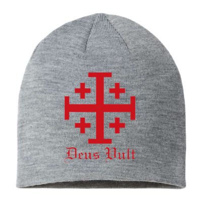 Deus Vult Jerusalem Cross Order Of The Holy Sepulchre Knight Sustainable Beanie