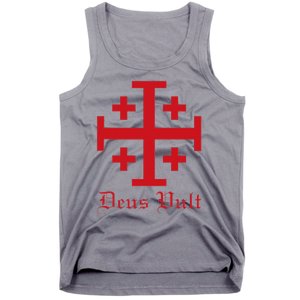 Deus Vult Jerusalem Cross Order Of The Holy Sepulchre Knight Tank Top