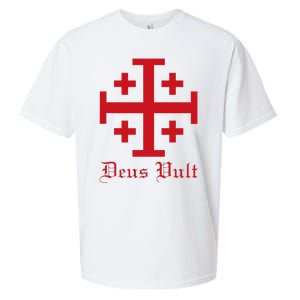 Deus Vult Jerusalem Cross Order Of The Holy Sepulchre Knight Sueded Cloud Jersey T-Shirt