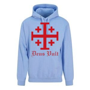 Deus Vult Jerusalem Cross Order Of The Holy Sepulchre Knight Unisex Surf Hoodie