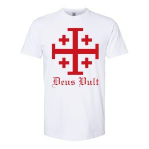 Deus Vult Jerusalem Cross Order Of The Holy Sepulchre Knight Softstyle CVC T-Shirt