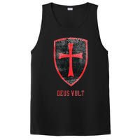 Deus Vult Knight Templar Cross Templar Vintage Medieval PosiCharge Competitor Tank