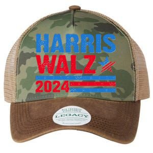 Distressed Vote Kamala Harris Tim Walz 2024 Election Legacy Tie Dye Trucker Hat