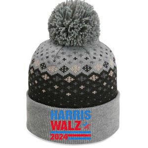 Distressed Vote Kamala Harris Tim Walz 2024 Election The Baniff Cuffed Pom Beanie