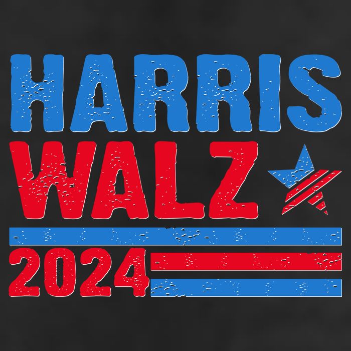 Distressed Vote Kamala Harris Tim Walz 2024 Election 7 Panel Mesh Trucker Snapback Hat