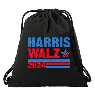 Distressed Vote Kamala Harris Tim Walz 2024 Election Drawstring Bag