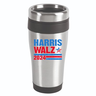 Distressed Vote Kamala Harris Tim Walz 2024 Election 16oz Travel Tumbler
