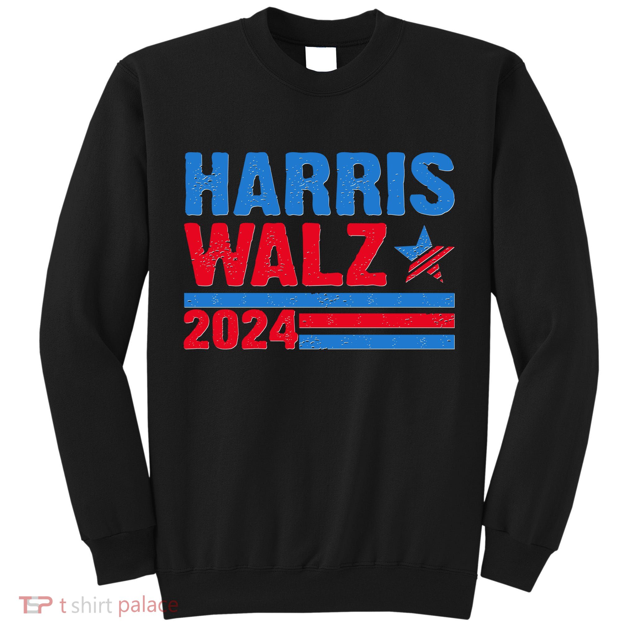 Distressed Vote Kamala Harris Tim Walz 2024 Election Tall Sweatshirt