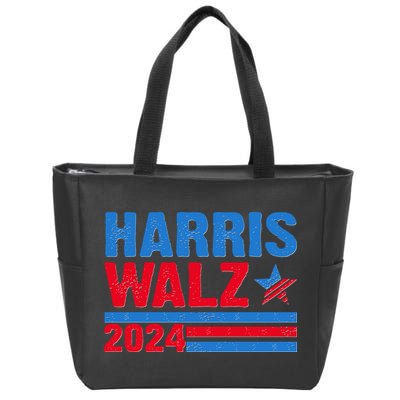 Distressed Vote Kamala Harris Tim Walz 2024 Election Zip Tote Bag