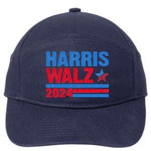 Distressed Vote Kamala Harris Tim Walz 2024 Election 7-Panel Snapback Hat