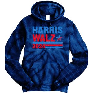 Distressed Vote Kamala Harris Tim Walz 2024 Election Tie Dye Hoodie