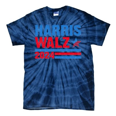 Distressed Vote Kamala Harris Tim Walz 2024 Election Tie-Dye T-Shirt