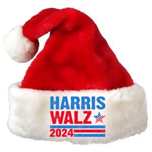 Distressed Vote Kamala Harris Tim Walz 2024 Election Premium Christmas Santa Hat