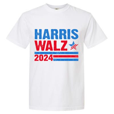 Distressed Vote Kamala Harris Tim Walz 2024 Election Garment-Dyed Heavyweight T-Shirt