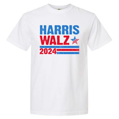 Distressed Vote Kamala Harris Tim Walz 2024 Election Garment-Dyed Heavyweight T-Shirt