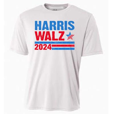 Distressed Vote Kamala Harris Tim Walz 2024 Election Cooling Performance Crew T-Shirt