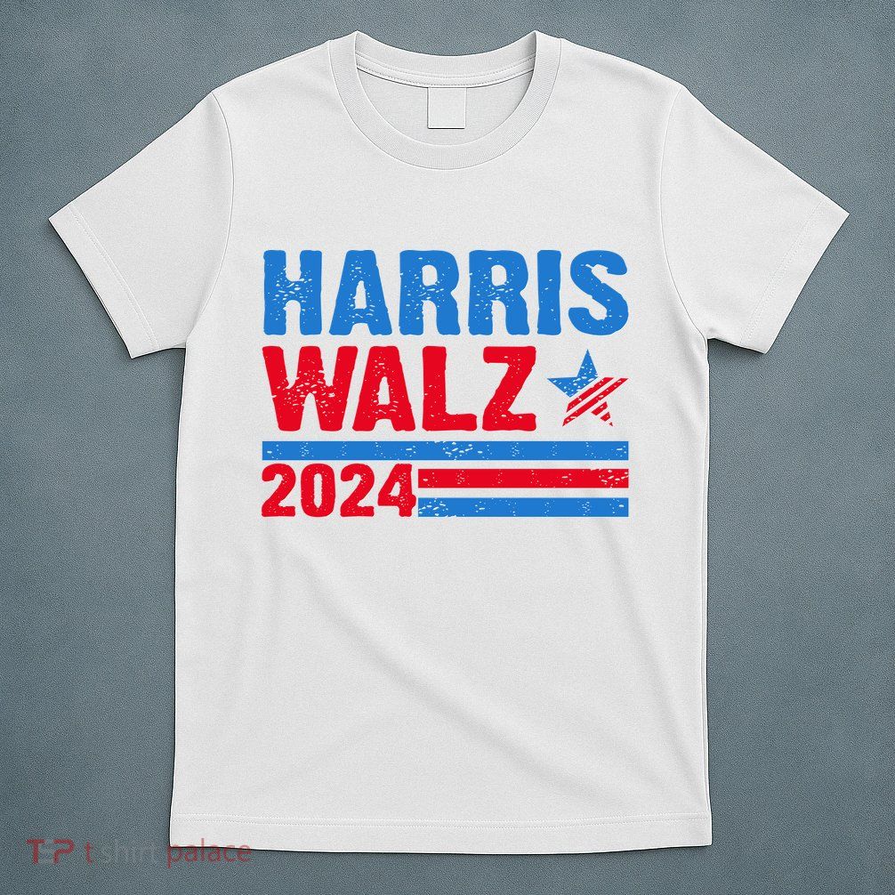 Distressed Vote Kamala Harris Tim Walz 2024 Election T-Shirt