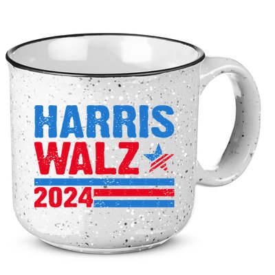 Distressed Vote Kamala Harris Tim Walz 2024 Election 15oz Campfire Ceramic Mug