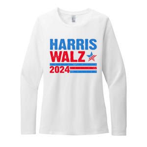 Distressed Vote Kamala Harris Tim Walz 2024 Election Womens CVC Long Sleeve Shirt