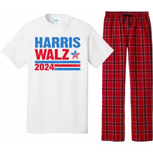 Distressed Vote Kamala Harris Tim Walz 2024 Election Pajama Set