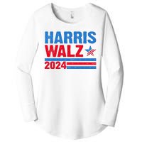 Distressed Vote Kamala Harris Tim Walz 2024 Election Women's Perfect Tri Tunic Long Sleeve Shirt