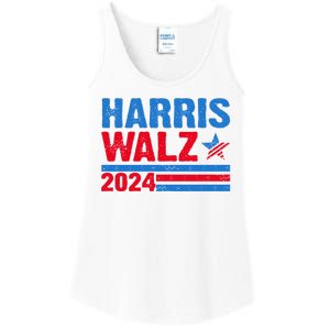 Distressed Vote Kamala Harris Tim Walz 2024 Election Ladies Essential Tank